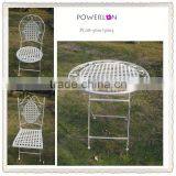 Antique White Outdoor Metal Table thumbnail-1