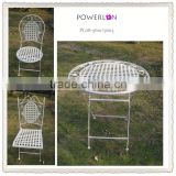 Antique White Outdoor Metal Table thumbnail-1