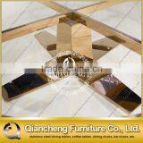 Round Gold Coffee Table Stainless Steel Luxury Living Room Furniture thumbnail-6