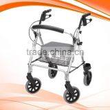 4 WHEELS ALUMINUM LIGHTWEIGHT ROLLATOR (walker,walking Aid) CE thumbnail-1
