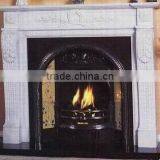 White Marble Fireplace thumbnail-1