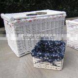 Wicker Laundry Basket Cabinet thumbnail-2