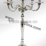 Wedding Silver Candelabra 5 Arm Candelabra / Aluminium Candelabra for Decoration 90 Cms thumbnail-5