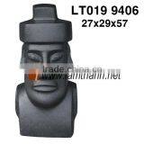 Wholesale Black Light Stone Terrazzo Human Head Statue