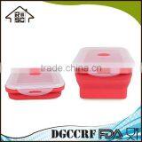 Food Grade Silicone Collapsible Food Container Square thumbnail-1