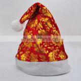 China New Leaf Pompon Pattern Polyester Xmas Cap Fabric Christmas Hat for Adults Toddler Gifts Ideas Photo Prop Decor thumbnail-1