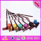 2016 Funny 6 Player Children Wooden Croquet for Outdoor Sports and Garden Game W01A170 thumbnail-1