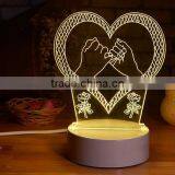 3D Night Lamp Birthday Present Valentine's Day Gifts Diy Custom Annual Award in the New Year thumbnail-1