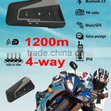 2017 Multifuction Bicycle Bluetooth Bicycle Helmet Headset for 4 People Group Team Communication