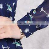 2015 Fashion Chiffon Long Sleeve Chiffon Shirts for Women thumbnail-5