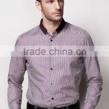 New Design Contrast Fabric Made to Measure Cotton Slim Men Shirt BSZ0079 thumbnail-1