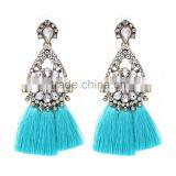 Bohemian Long Tassel With Rhinestone Dangle Earrings for Women Jewelry thumbnail-4
