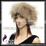 CX-E-06 Fashion Accessories Snood Raccoon Fur Stretch Hair Headband thumbnail-3