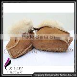 CX-SHOES-05A Hot Sale Fashion Sheepskin Baby Wool Shoes/ Handmade Wool Felt Baby Shoes thumbnail-1