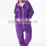 Fleece Warm Bear Onesie Jumpsuit Plain Purple Bear Onesie thumbnail-2