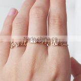 Custom Name Ring - Personalized Name Ring - Baby Name - New Mom Ring - Bridesmaid Jewelry - Meaningful Christmas Gifts thumbnail-2