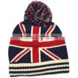 Fashion UK Flag Patten Design Knitted Scarf Hat Glove Sets Wholesale thumbnail-3