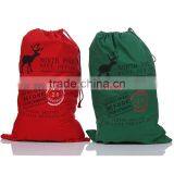 Personalized Canvas Santa Sack With Red Drawstring thumbnail-2
