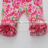 2017 Summer Little Angel Beautiful Flower Icing Shorts Baby Girls Cute Rosa Ruffle Capris thumbnail-3