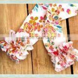 Girls Icing Floral Double Ruffle Leggings Girls Icing Pants Boutique Ruffle Pants thumbnail-2