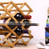Best Selling Folded Bamboo Wine Rack thumbnail-1