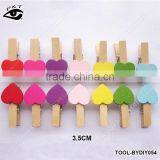 Mini Heart Love Wooden Craft Clips For Photo Wall Papers Party DIY Tools thumbnail-1