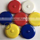 Promotional Plastic Round Measuring Tape With Keychain thumbnail-1