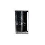 Matt Black Profiles Corner Shower Stall , Corner Shower Cubicles 1200 X 800 X 2200 mm thumbnail-1