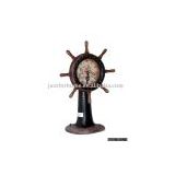 Nautical wheel clock ,metal decoration