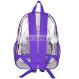 Clear Transparent Color Trim Kids PVC School Book Bag thumbnail-2