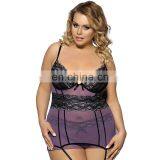 Hot Purple Babydoll Transparent Women Sexy Nighty thumbnail-1