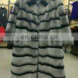 New Style Winter Warm Fashion Rex Rabbit Fur Coat Chinchilla Fur Parka thumbnail-1