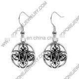 Blossom Snowflake Stainless Steel Celtic Dangling Earring thumbnail-6
