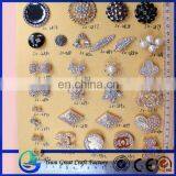 Six Pointed Stars Crystal Rhinestone Button for Lady's Boutique