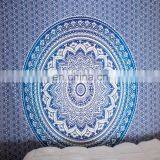Blue QUEEN Indian Ombre Mandala Beach Throw Hippie Tapestry Bohemian Wall Hanging Blanket Tapestries Wall Decor thumbnail-3