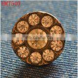 Zinc Alloy Old Nickel Color Jeans Button With Diamond