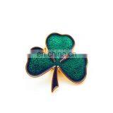 30 Experience OEM HIGH QUALITY GOLD Glitter Three-Leaf Clover Green Lapel Pin thumbnail-1