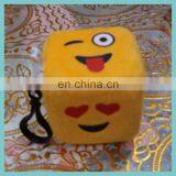 6cm Plush Emoji Dice Keychain thumbnail-1