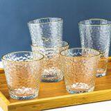 Японский стильные стеклянные виноритра с тисненым узором