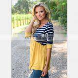 2019 New Kids Girls Dresses Family Set Women Top Long Sleeve Striped Splice (this Link for MOM) thumbnail-6