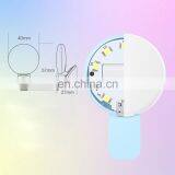 Wholesale Led Mini Selfie Ring Flash Light Mobile Phone Clip Usb Rechargeable Dimmable Makeup Lights thumbnail-3
