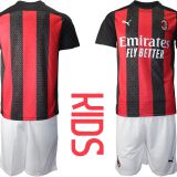 2020/21 Season AC Milan Kids Home Jersey&Shorts