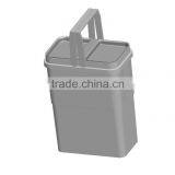 8L plastic trash can with lid and handle, waste bin, garbage can