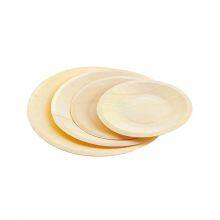 Ecofriendly 8 inch disposable round plates biodegradable Party wood Utensils