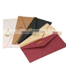 High-grade Customized Gold Stamping Envelop Kraft Paper Envelope for Gift Valentine's Day