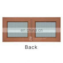 French Casement Window Double Glass Wooden Color Aluminum Frame Window Aluminium Double Hung Windows thumbnail-3