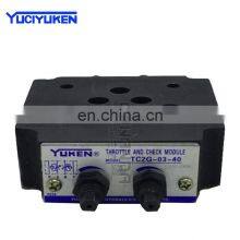 YUCI-YUKEN Superimposed Throttle Valve TC1G/TC2G-01-40 Original Warranty for 1 Year thumbnail-1