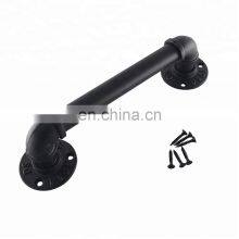 High Quality Antique Industrial Pipe Barn Door Pull Handle With Rusty Design thumbnail-4