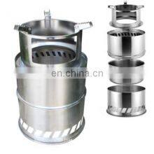 Outdoor Stainless Steel Wood Use Portable Folding Campin Stove thumbnail-1