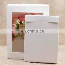 Wholesale Cheap Window Flower Gift Packing Paper Box Transparent PVC Window Plain White Paper Box thumbnail-4
